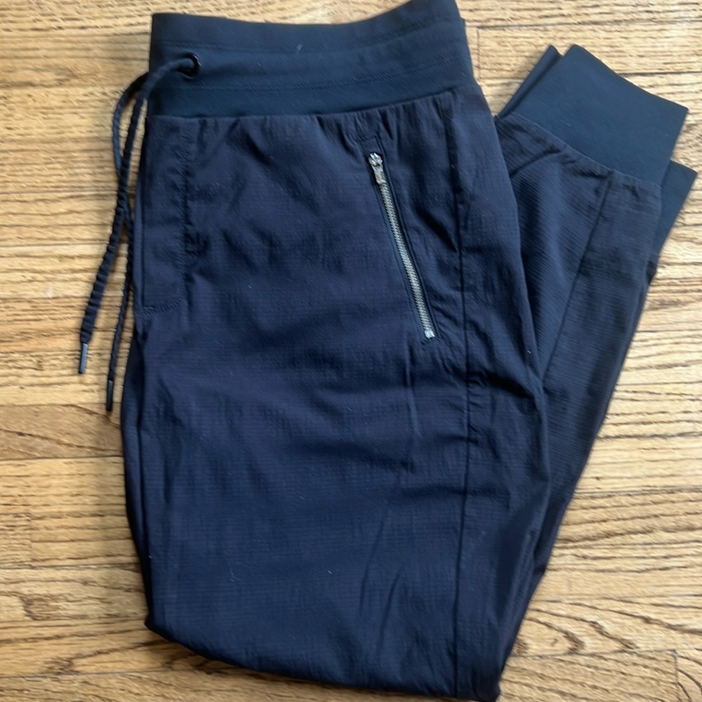 Athleta Black Jogger Pants with Zipper Pocket